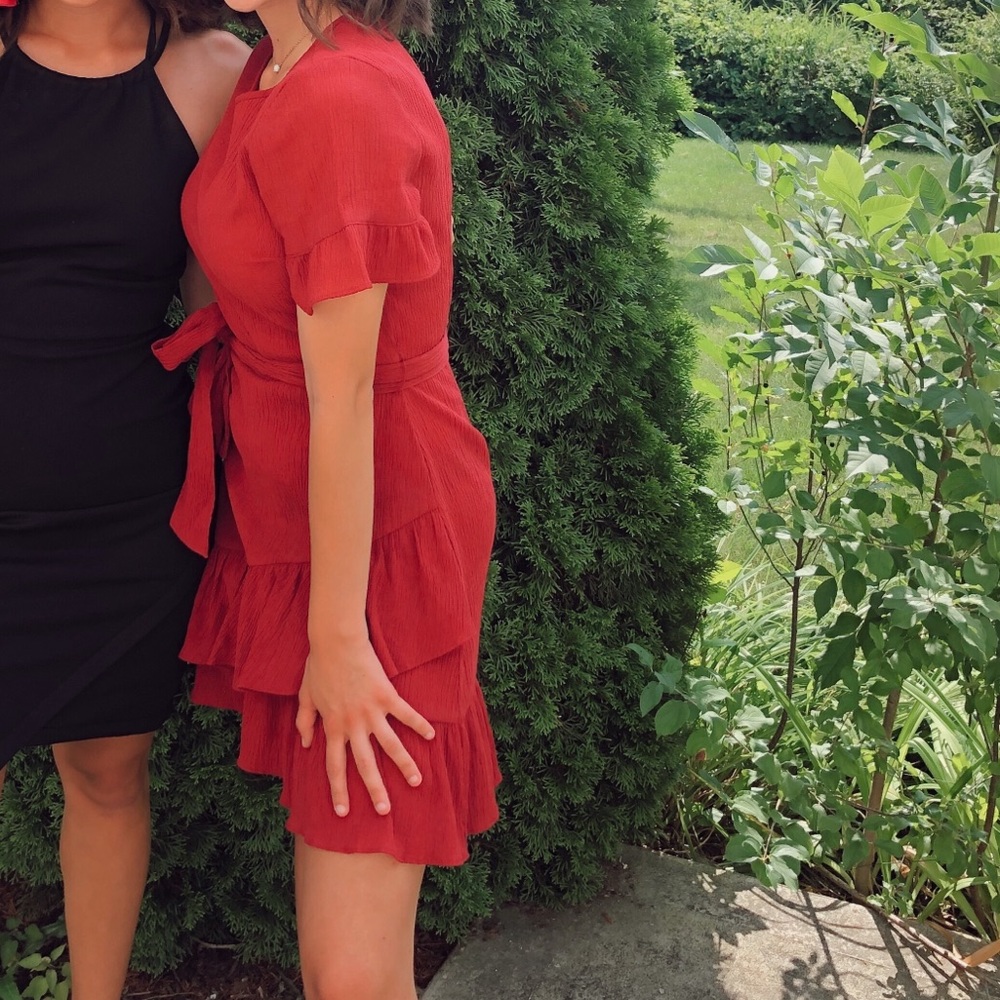 Fushia wrap dress